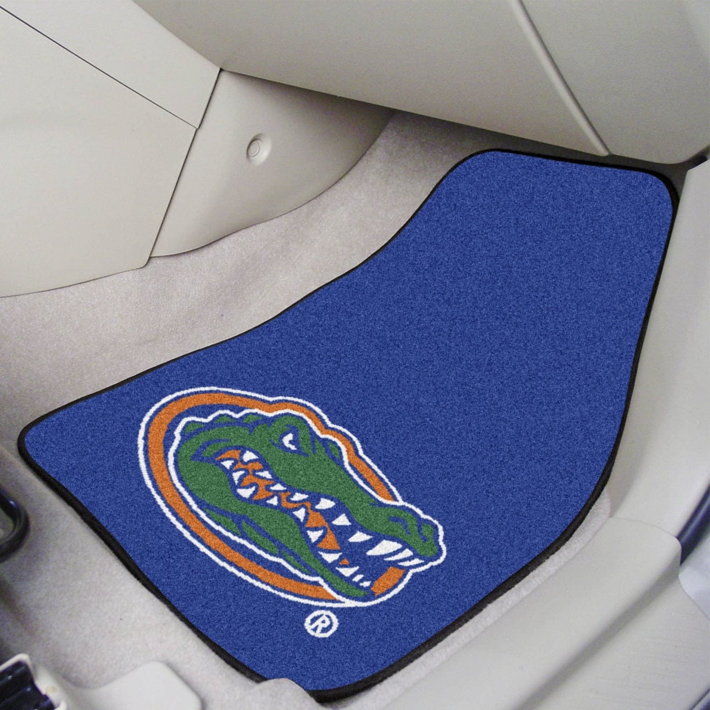 University of Florida Gators 2-Piece Vehicle Carpet Mat Set, Front Row Automotive Floor Mats, Non-Slip Backing, 18x27 Inch Each, Team Colors, Officially Licensed 2