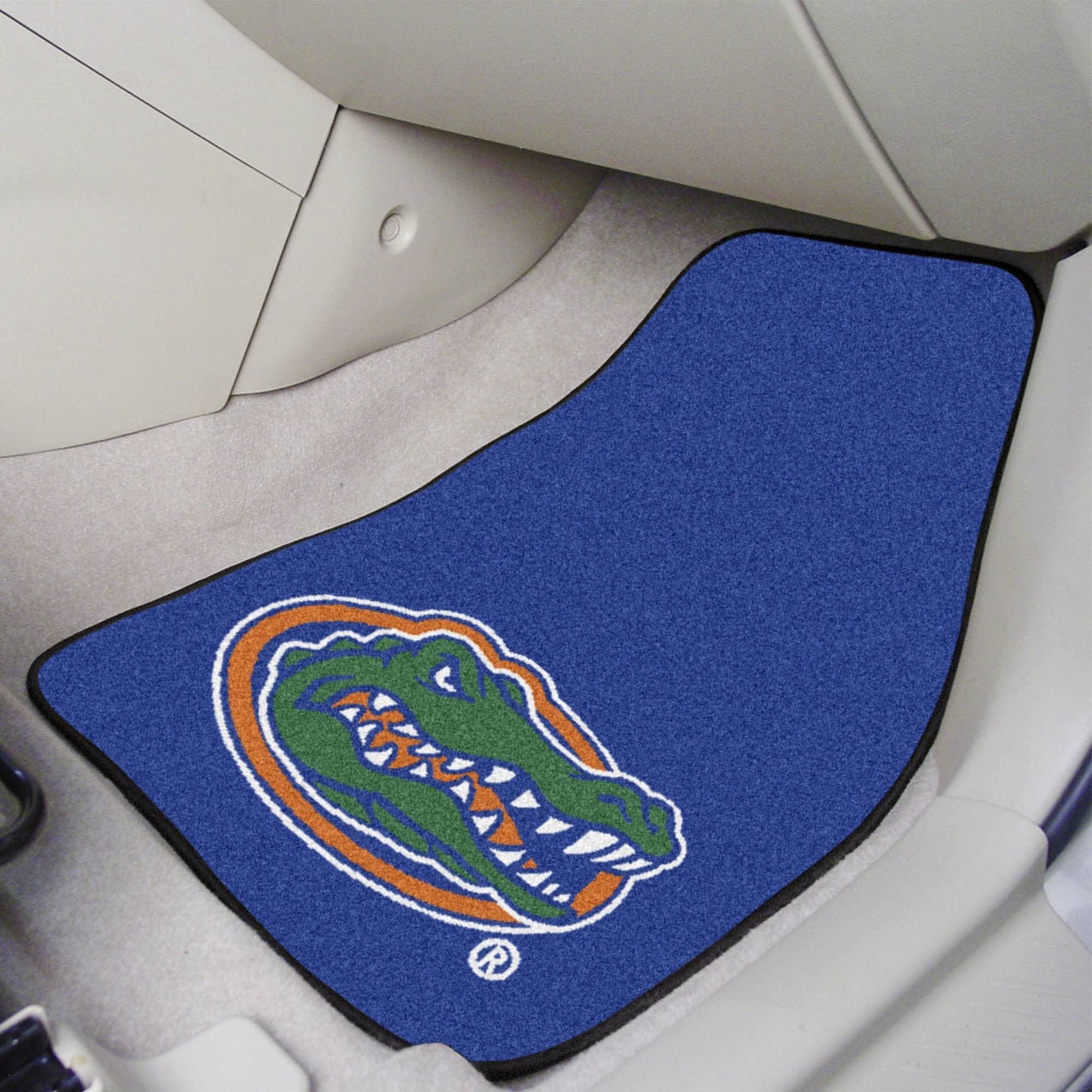 University of Florida Gators 2-Piece Vehicle Carpet Mat Set, Front Row Automotive Floor Mats, Non-Slip Backing, 18x27 Inch Each, Team Colors, Officially Licensed 2