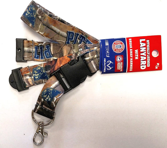 University of Pittsburgh Panthers Pitt Camo Lanyard Keychain Double Sided Breakaway Safety Design Adult 18 Inch