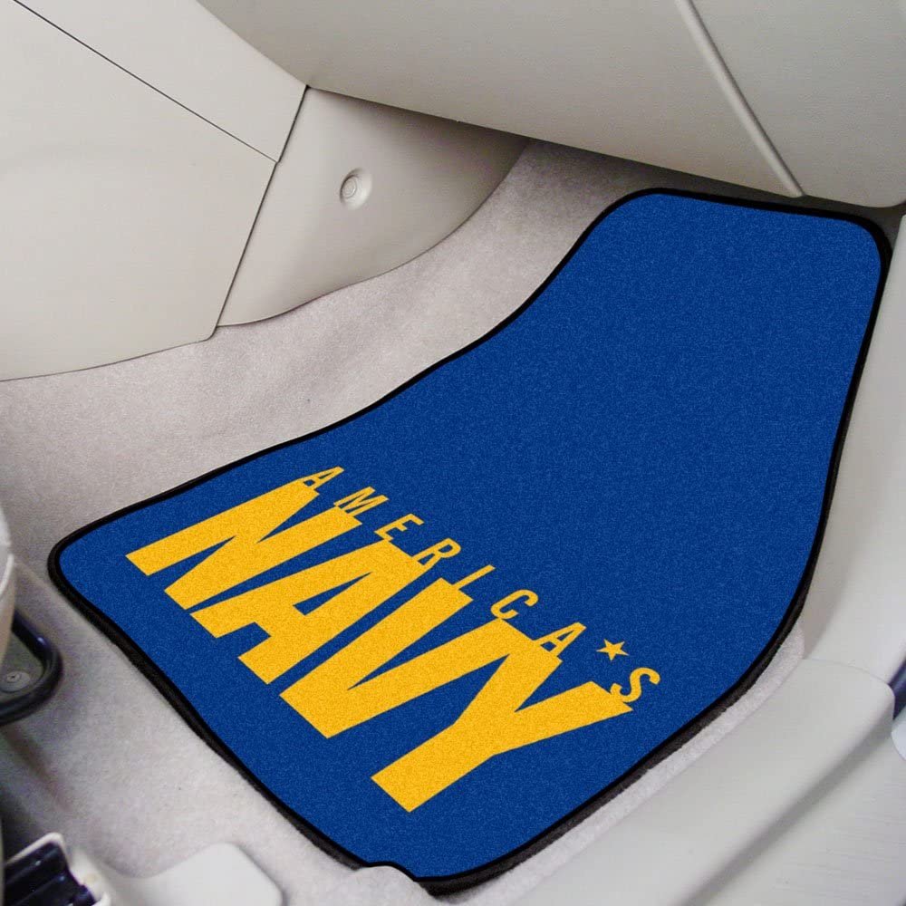 United States Navy Military Front Floor Mats, Carpet Car Set, 18x27 Inch, Nylon, Set of 2 2