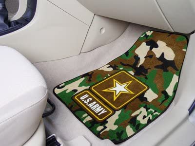 United States Army Military Front Floor Mats, Carpet Car Set, 18x27 Inch, Nylon, Set of 2 2