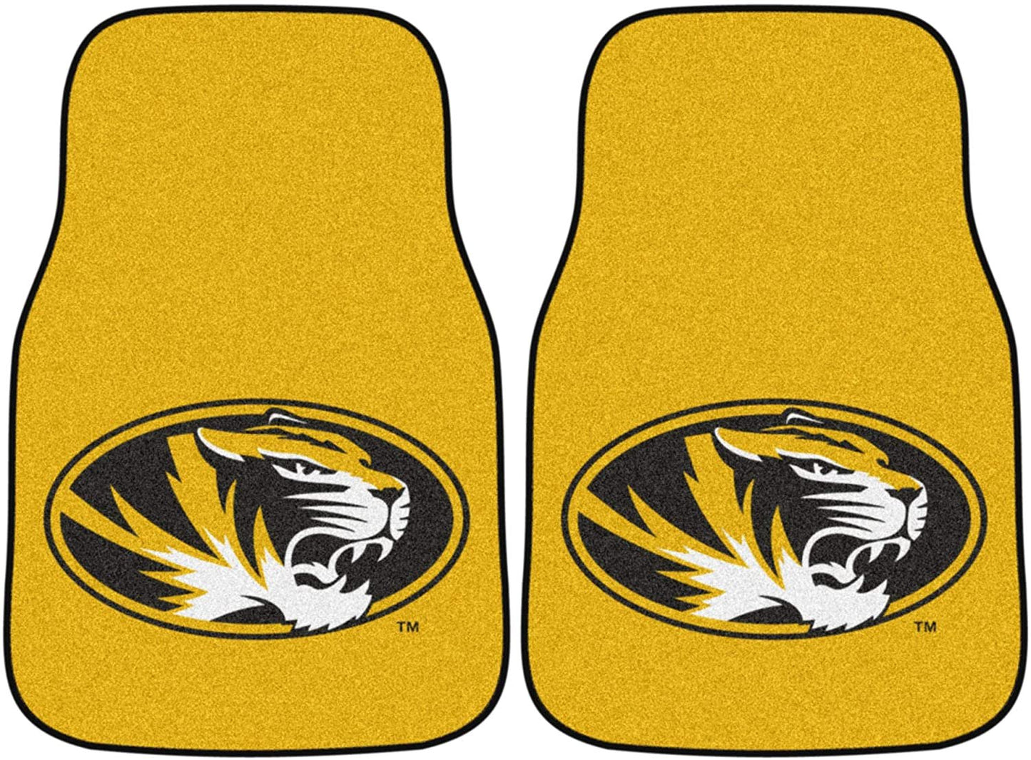 University of Missouri Tigers Front Floor Mats, Carpet Car Set, 18x27 Inch, Nylon, Set of 2 1