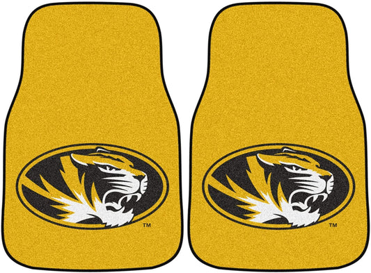 University of Missouri Tigers Front Floor Mats, Carpet Car Set, 18x27 Inch, Nylon, Set of 2 1
