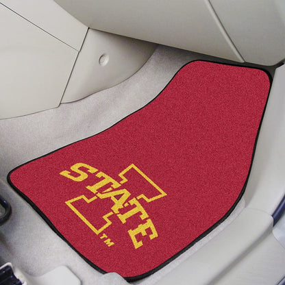 Iowa State University Cyclones Front Floor Mats, Carpet Car Set, 18x27 Inch, Nylon, Set of 2 2