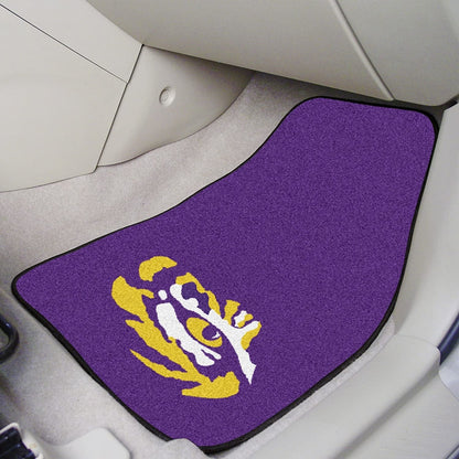Louisiana State University Tigers LSU Front Floor Mats, Carpet Car Set, 18x27 Inch, Nylon, Set of 2 2