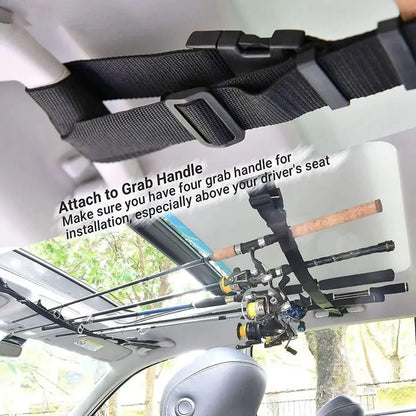 Car Storage and Organizer Strap for Fishing Rods