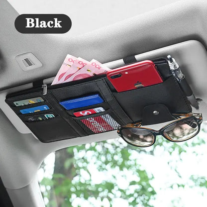 Car Sun Visor Bill Pen Business Card Holder